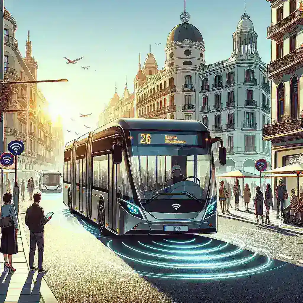 "Barcelona tests electric buses with wireless charging on route, showcasing innovative public transportation solutions for sustainable urban mobility."